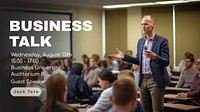 Business talk blog banner template