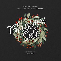 Christmas sale Instagram post template