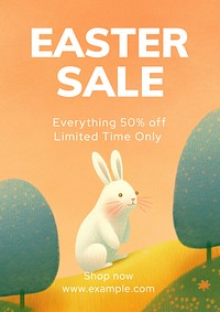 Easter sale poster template