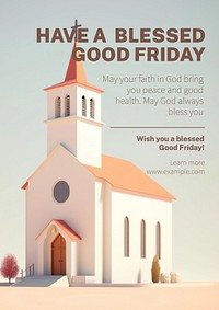 Good Friday celebration poster template