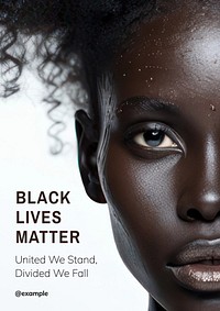Black Lives Matter   poster template