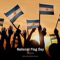 Argentina flag day Facebook post template
