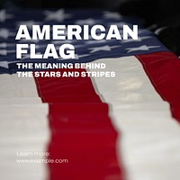 American flag Instagram post template