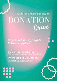 Donation drive   poster template