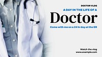 Doctor vlog blog banner template