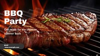 Summer bbq blog banner template