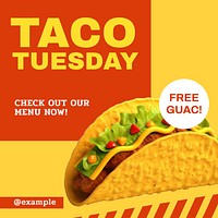 Taco Tuesday Instagram post template  