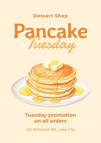 Pancake Tuesday   poster template