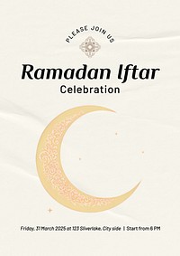 Ramadan iftar poster template