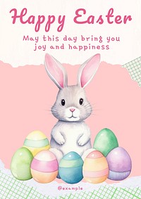 Happy Easter   poster template