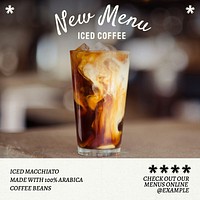 Cafe's new menu Instagram post template