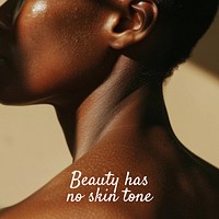 Beauty no skin tone quote Instagram post template