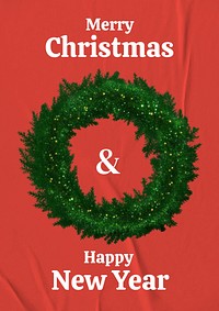 Christmas & new year   greeting card template