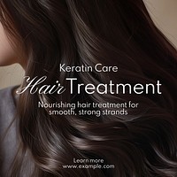 Hair treatment Instagram post template