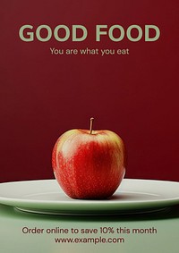 Healthy food poster template
