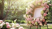 Wedding service blog banner template