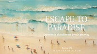 Beach getaway blog banner template