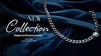 New jewelry collection  blog banner template
