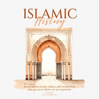 Islamic history Instagram post template