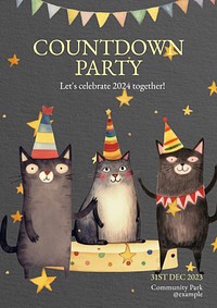 Countdown party  poster template
