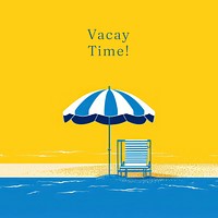 Vacay time quote Instagram post template