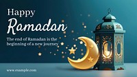 Happy Ramadan blog banner template