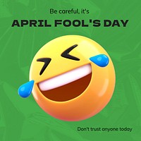 April fool's day Facebook post template