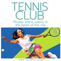 Tennis club Instagram post template