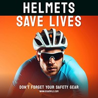 Wear helmets Facebook post template