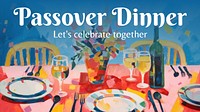 Passover dinner blog banner template