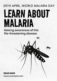 Malaria poster template