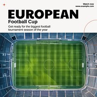 European football cup Instagram post template