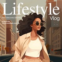 Lifestyle vlog Instagram post template