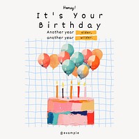 Birthday party invitation card template