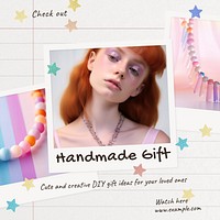 Handmade gift Instagram post template