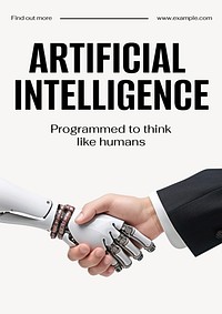 Artificial intelligence poster template