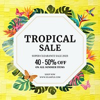 Tropical sale Instagram post template