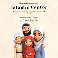 Islamic center Instagram post template