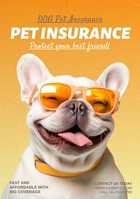 Pet insurance poster template