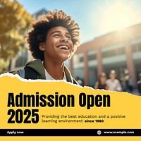 Admission open Instagram post template