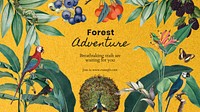 Forest adventure blog banner template