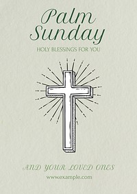 Palm Sunday poster template