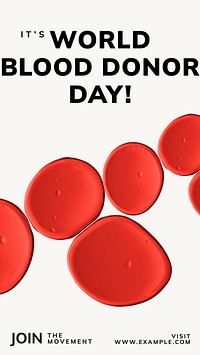 Blood donor day Facebook story template