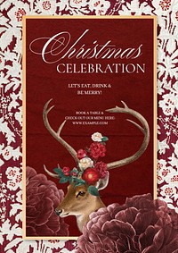 Christmas celebration invitation template
