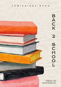 Back 2 school poster template