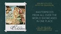 Art exhibition blog banner template