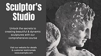 Sculptor's studio blog banner template