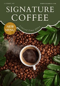 Signature coffee poster template