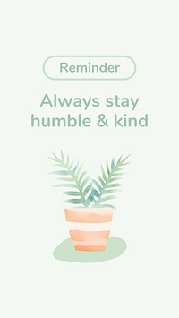 Humble & kind Instagram story template