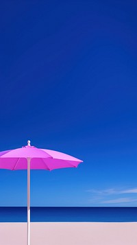 Minimalistic high contrast beach shoreline outdoors umbrella.